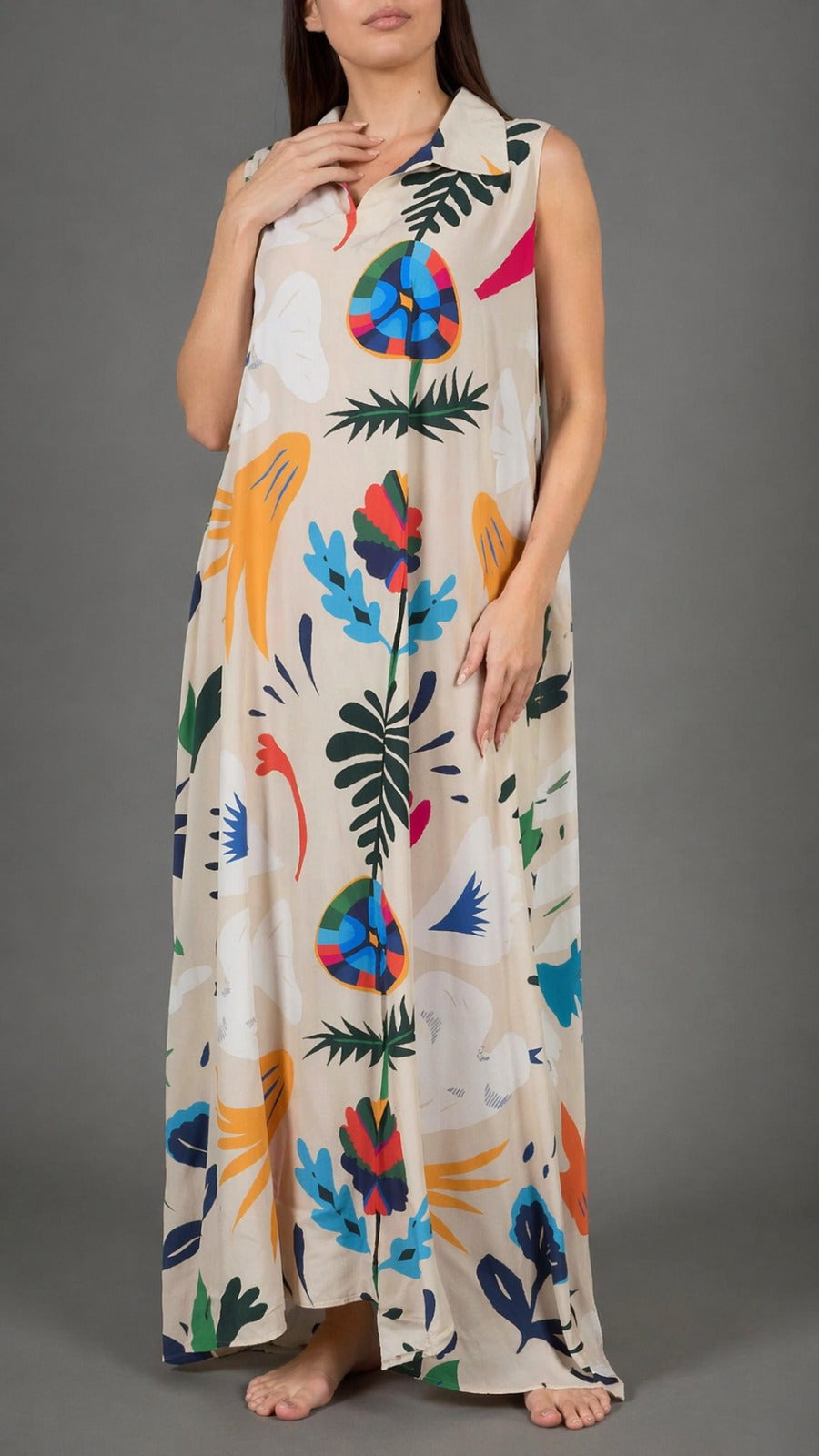 Cotton Sleeveless Kaftan 1