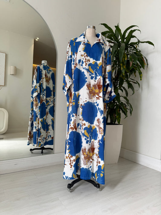 Shirt Collar Elegant Kaftan 223