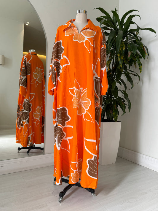 Shirt Collar Elegant Kaftan 217