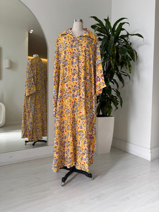 Shirt Collar Elegant Kaftan 215