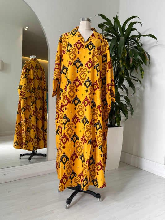 Shirt Collar Elegant Kaftan 213