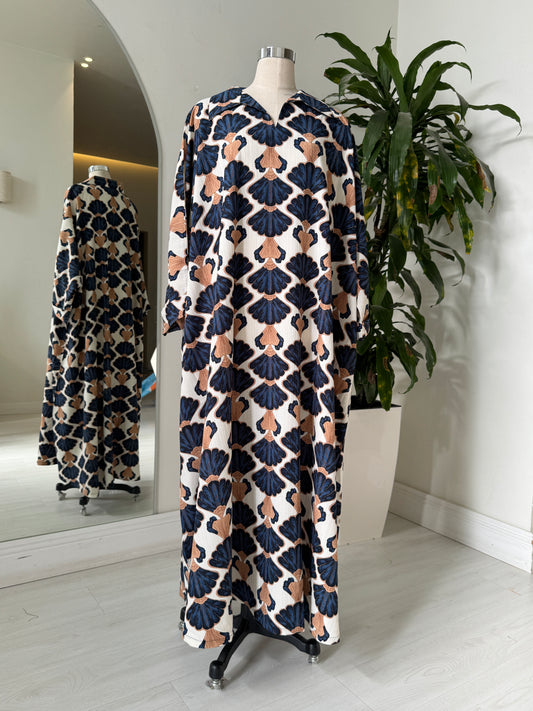Shirt Collar Elegant Kaftan 210