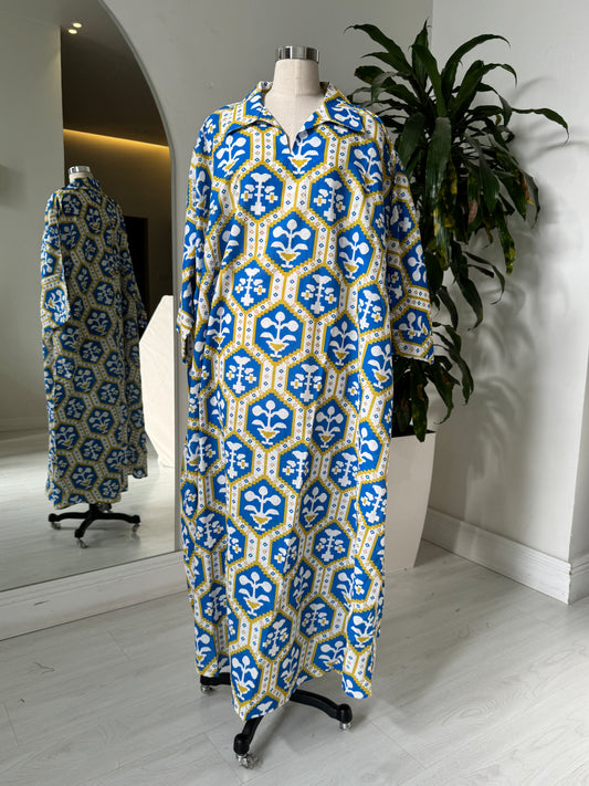 Shirt Collar Elegant Kaftan 205