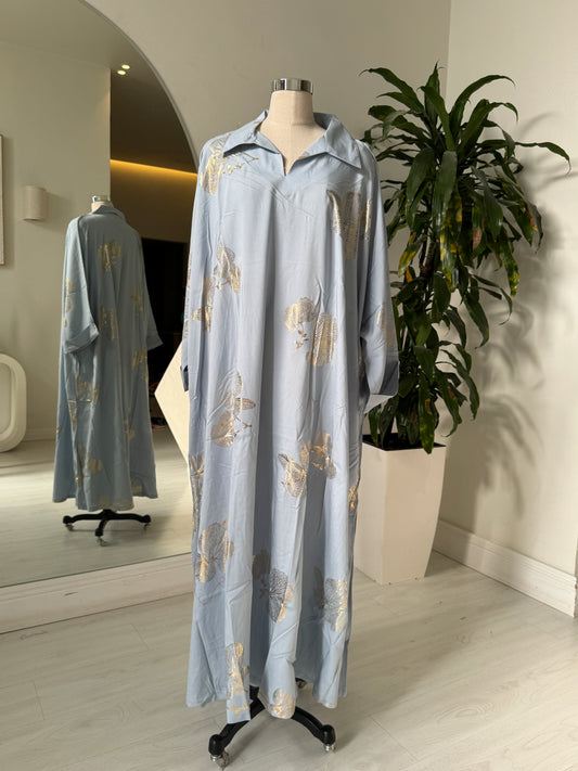 Shirt Collar Elegant Kaftan 201