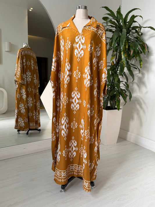 Shirt Collar Elegant Kaftan 238