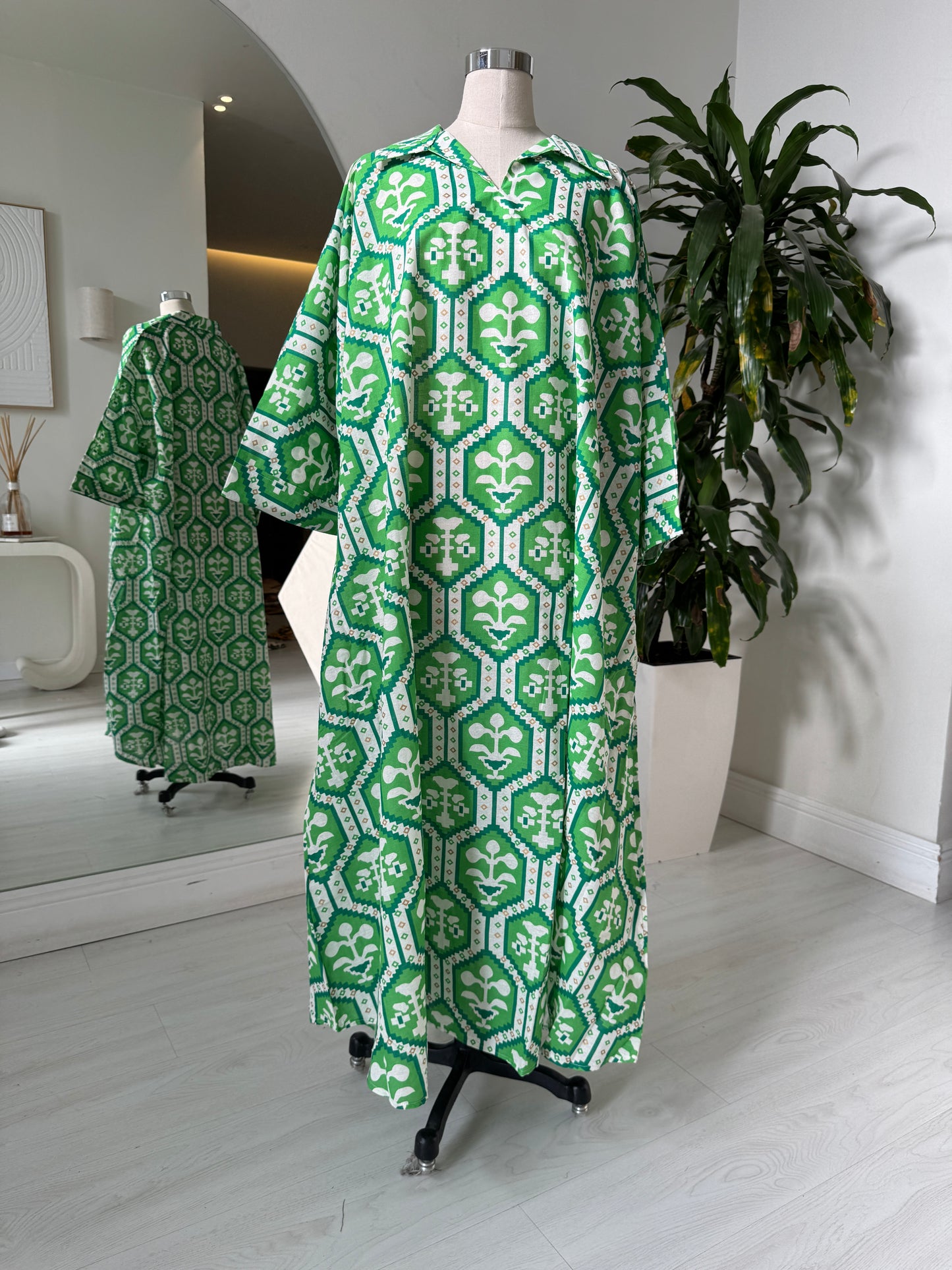 Shirt Collar Elegant Kaftan 236