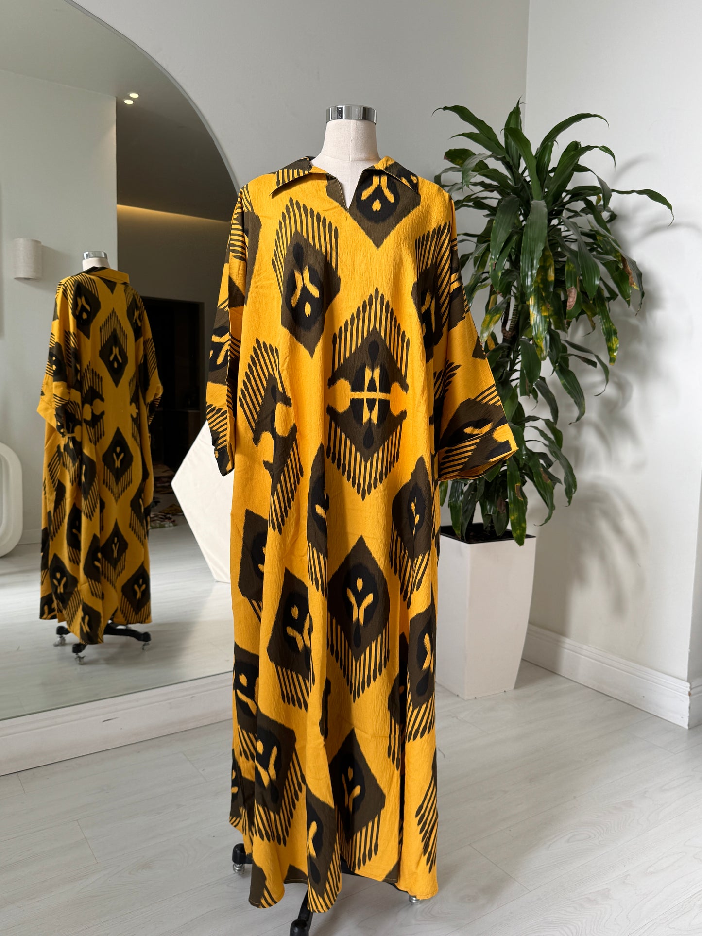 Shirt Collar Elegant Kaftan 235