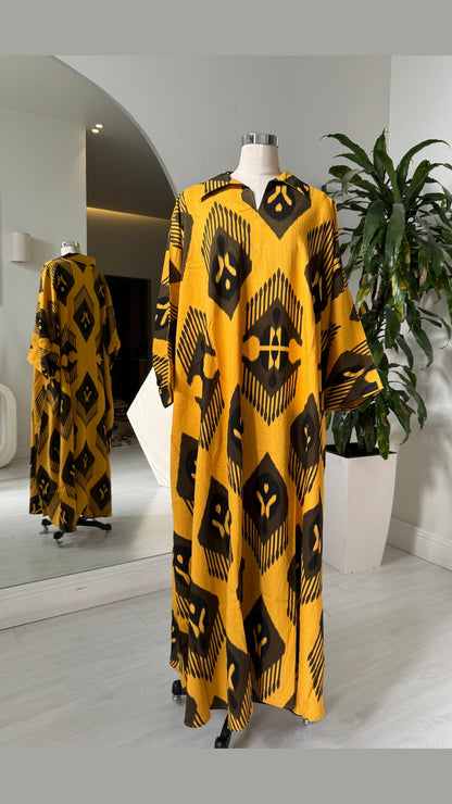 Shirt Collar Elegant Kaftan 235