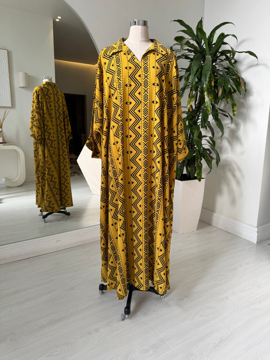 Shirt Collar Elegant Kaftan 232