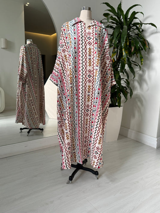 Shirt Collar Elegant Kaftan 233
