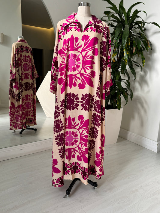 Shirt Collar Elegant Kaftan 227