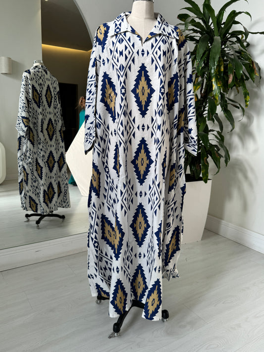 Shirt Collar Elegant Kaftan 226