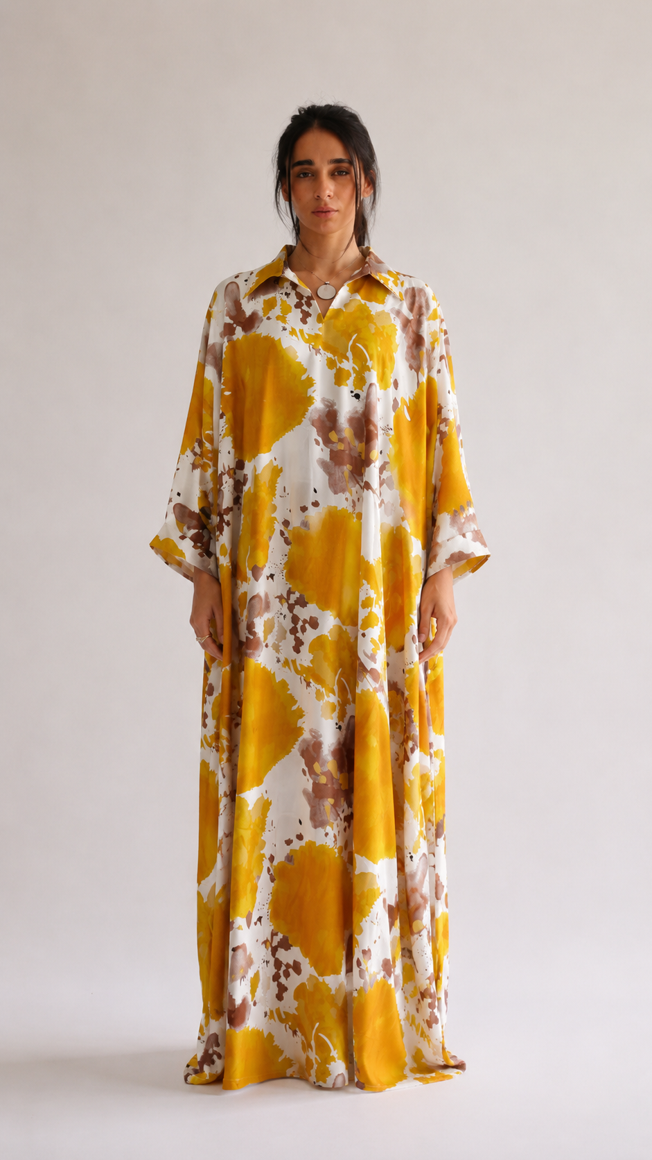 Shirt Collar Elegant Kaftan 212