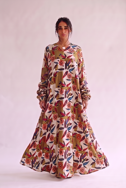 Flow A-Line cotton kaftan 9